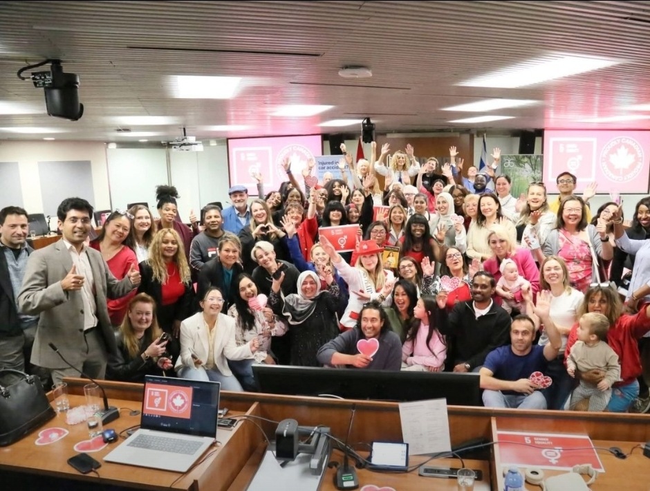 Immigrant women entrepreneurs and community leaders gathered at an event supporting women in business and social impact
