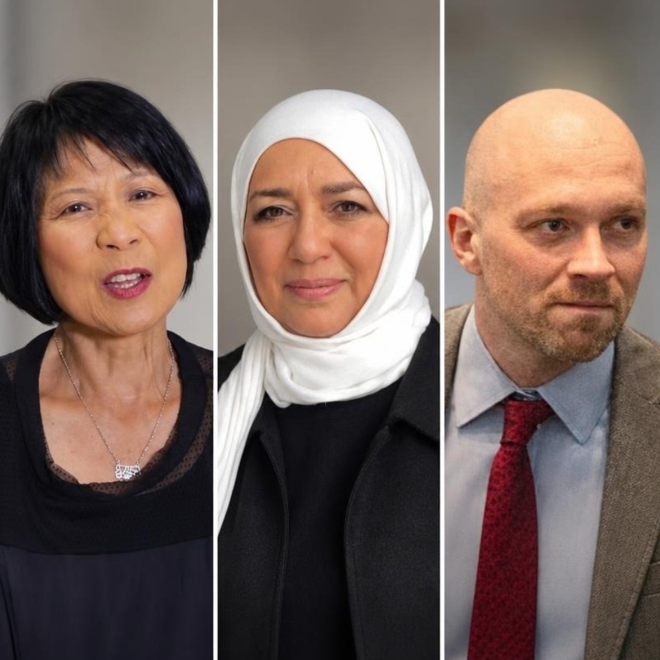 Olivia Chow, Bahira Abdulsalam and Brad Bradford, candidates for Mayor of Toronto