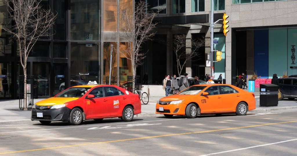 Toronto taxis on Front Street West
